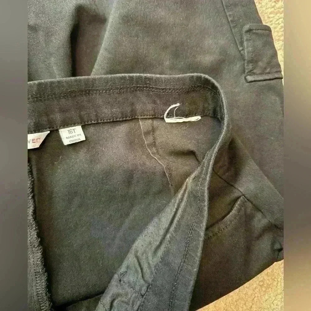 Isaac Mizrahi Live! Cargo Pants Size 16 Tall Black Closet Staple Minimal Capsule - Picture 3 of 9